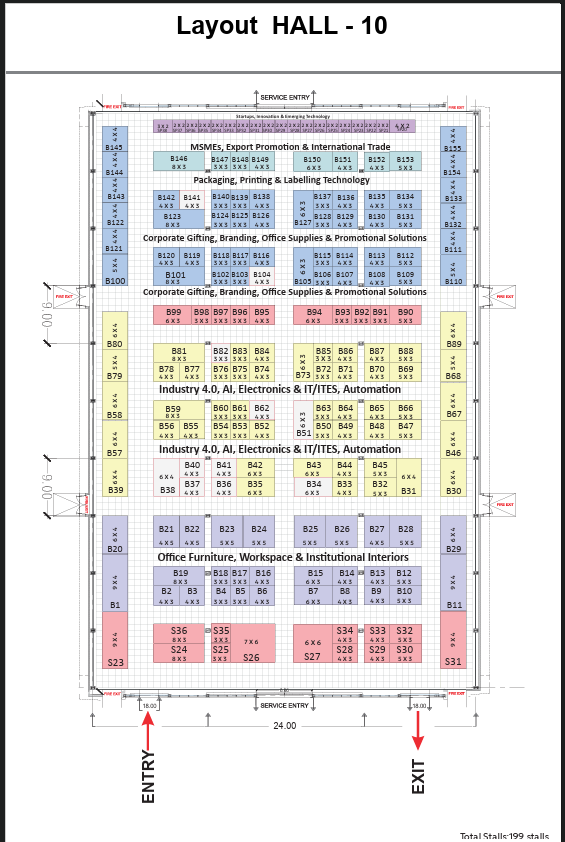 Floor layout — Hall 10, GATE 2027