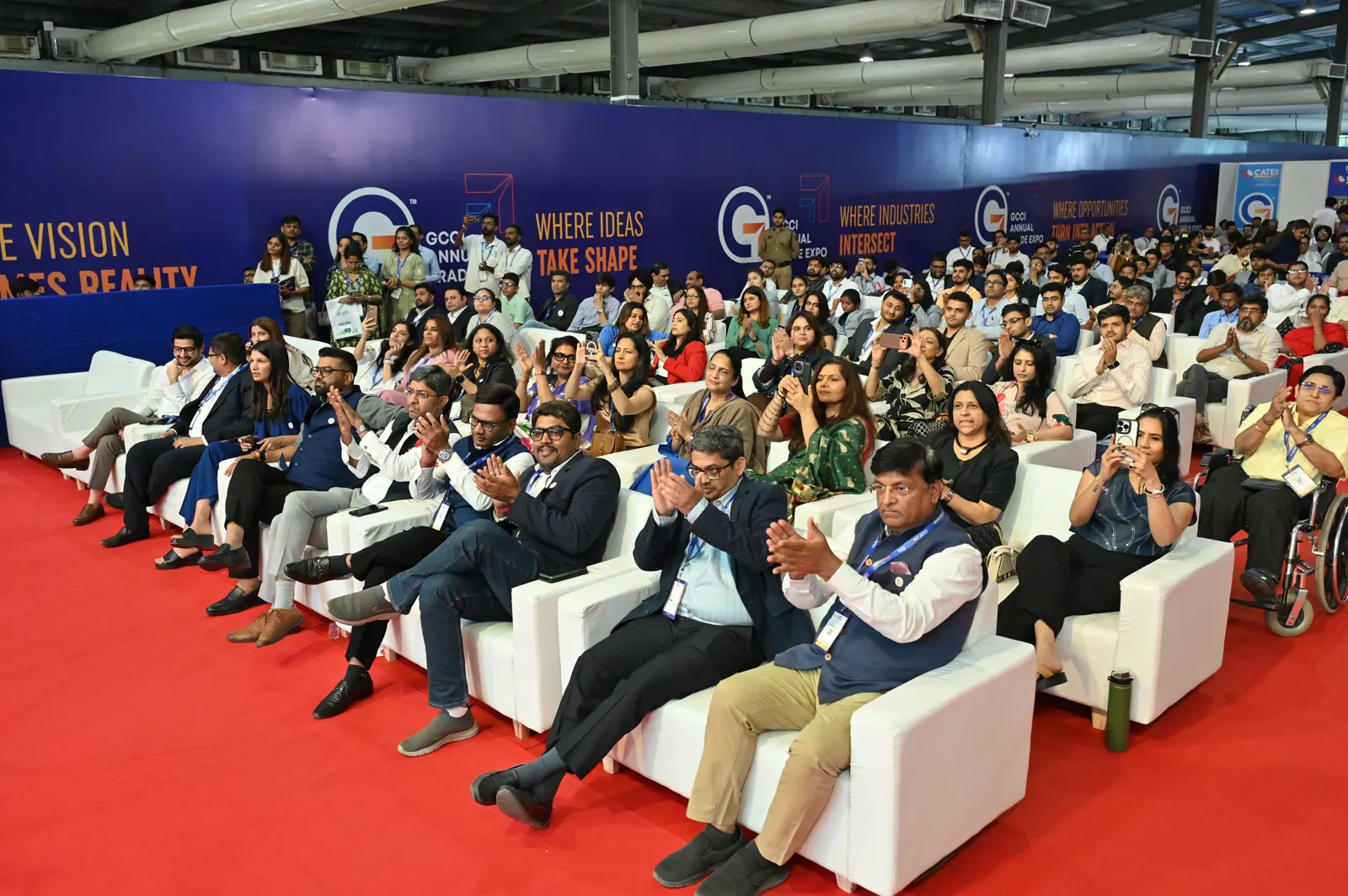A full audience at a session during GATE 2026